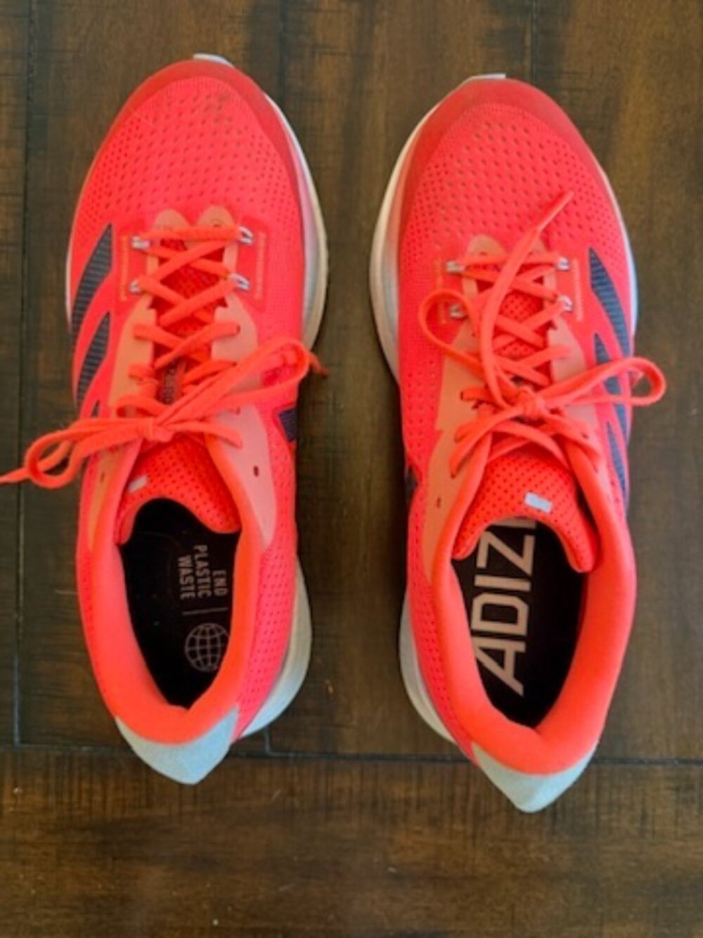 ADIDAS Adizero SL Athletic Running Shoes, Flame Red/Orange, size 9.5